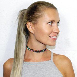 Choker Necklace Set Henna Tattoo Set if 12